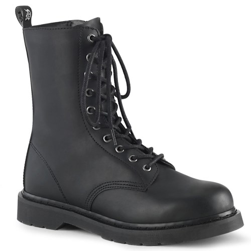 Black Demonia Bolt-200 Vegan Leather Men's Combat Boots | 14LKFA