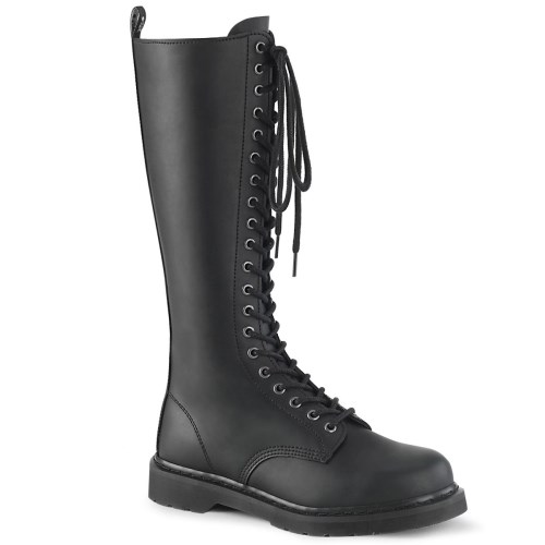 Black Demonia Bolt-400 Vegan Leather Men's Combat Boots | 21GBTA