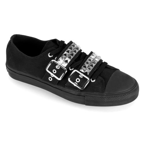 Black Demonia Deviant-08 Canvas Women's Sneakers | 60PBEI