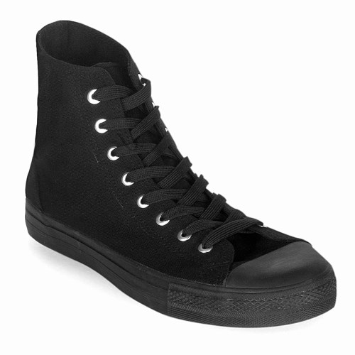 Black Demonia Deviant-101 Canvas Women's Sneakers | 96HQLJ