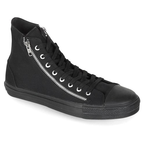 Black Demonia Deviant-106 Canvas Men's Sneakers | 69CNDH