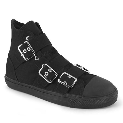 Black Demonia Deviant-109 Canvas Men's Sneakers | 02ZLRY