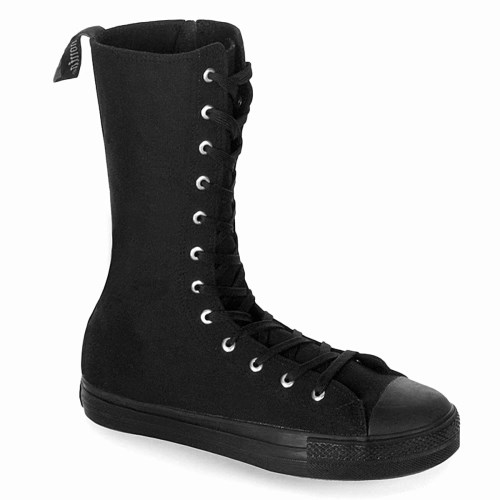 Black Demonia Deviant-201 Canvas Women's Sneakers | 43AMSF