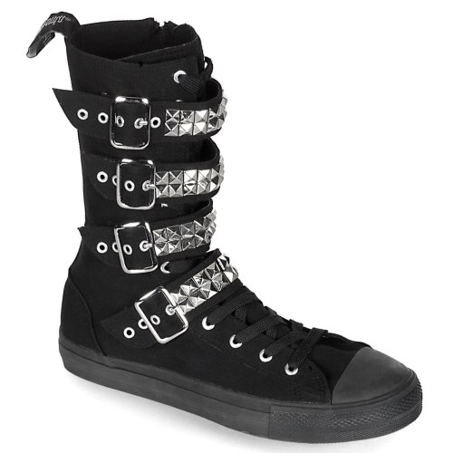 Black Demonia Deviant-203 Canvas Women's Sneakers | 12UEXF