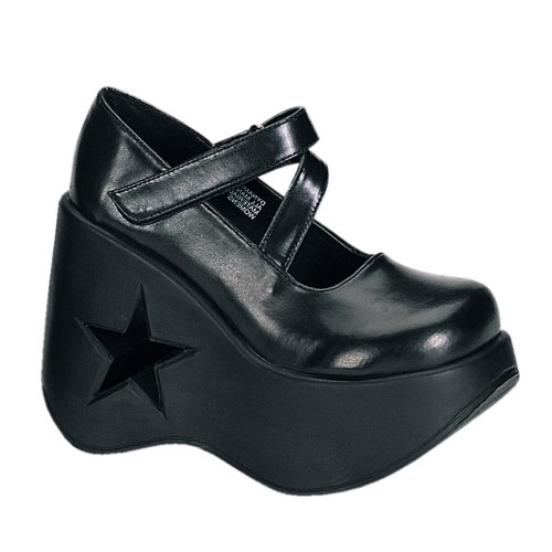 Black Demonia Dynamite-03 Vegan Leather Women's Mary Jane Shoes | 49FOJG