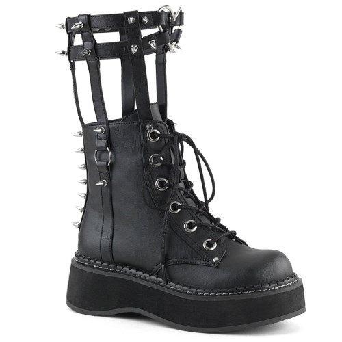 Black Demonia Emily-357 Vegan Leather Women's Knee-high Boots | 57HSOK