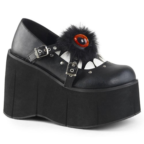 Black Demonia Kera-11 Vegan Leather Women's Mary Jane Shoes | 28TXYZ