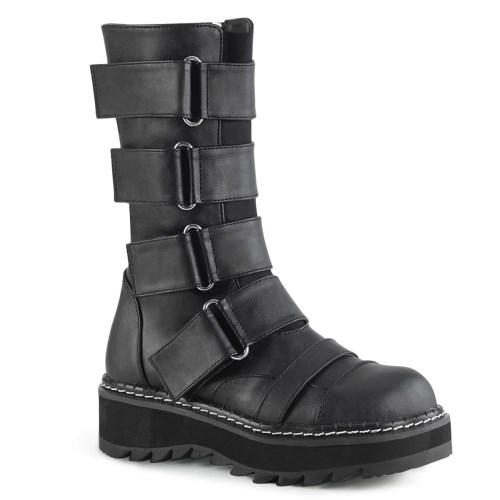 Black Demonia Lilith-211 Vegan Leather Women's Knee-high Boots | 89SIHQ