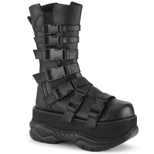 Black Demonia Neptune-210 Vegan Leather Women's Ankle Boots | 02CNZJ