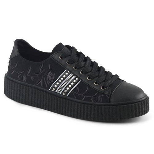 Black Demonia Sneeker-106 Canvas Men's Sneakers | 07NHRD