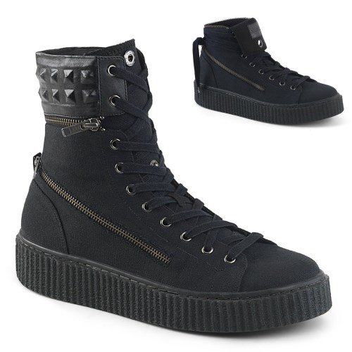 Black Demonia Sneeker-270 Canvas Men's Sneakers | 41DZXI