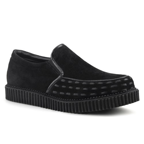 Black Demonia V-CREEPER-607 Vegan Suede Men's Creepers Shoes | 18FNJZ