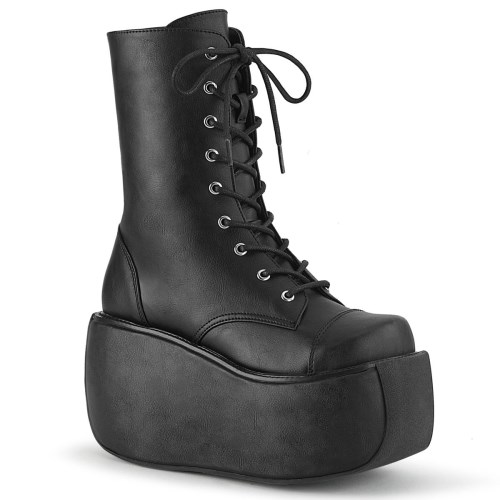 Black Demonia Violet-120 Vegan Leather Women's Ankle Boots | 96LIRF