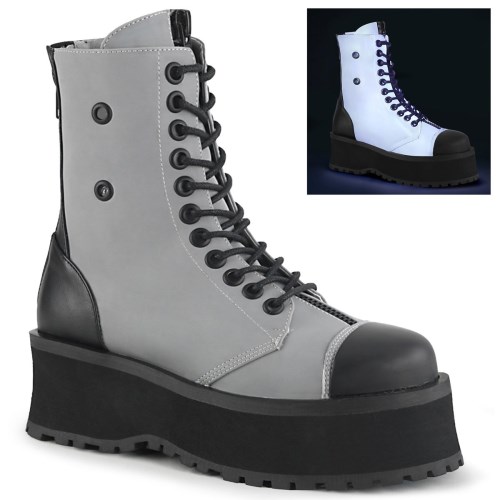 Grey Demonia Gravedigger-10 Reflective Men's Ankle Boots | 60JAEV