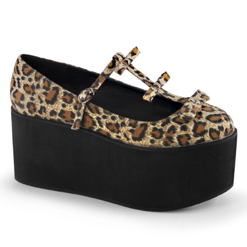 Leopard Demonia Click-08 Animal Women's Platform Shoes | 98BKHR