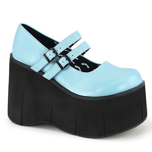 Light Blue Demonia Kera-08 Vegan Leather Women's Mary Jane Shoes | 54MJCB