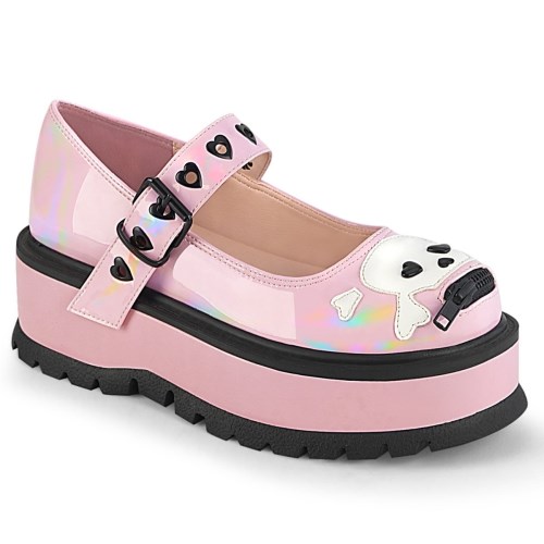 Pink Demonia Slacker-27 Hologram Women's Mary Jane Shoes | 25YVBT