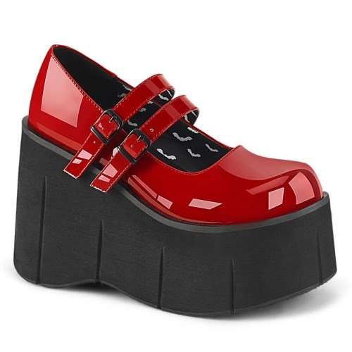 Red Demonia Kera-08 Patent Women's Mary Jane Shoes | 01GLON