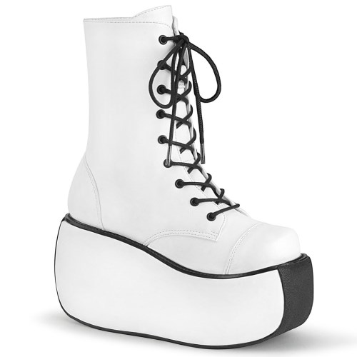 White Demonia Violet-120 Vegan Leather Women's Ankle Boots | 48CJGV