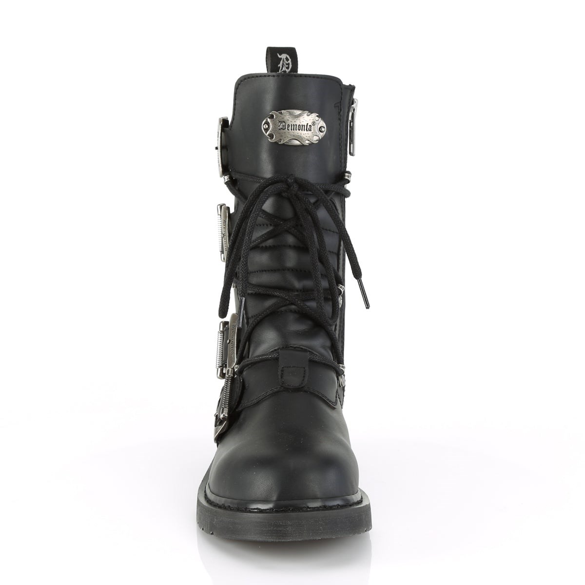 Black Demonia Bolt-265 Vegan Leather Men's Combat Boots | 54MULW