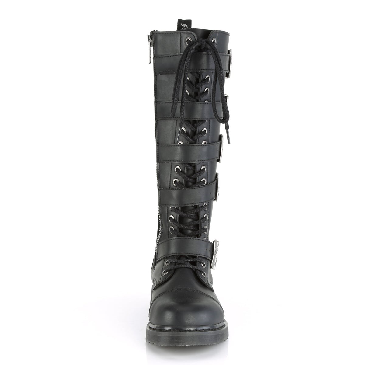 Black Demonia Bolt-425 Vegan Leather Women's Combat Boots | 28TPKD