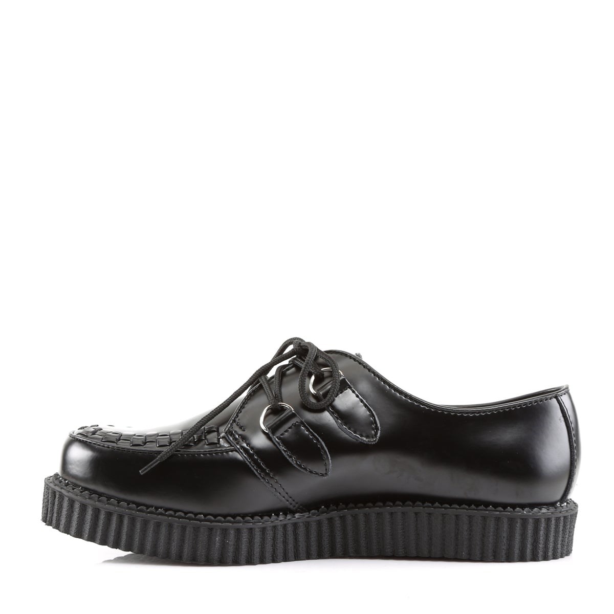 Black Demonia Creeper-602 Leather Men's Creepers Shoes | 05UJGY