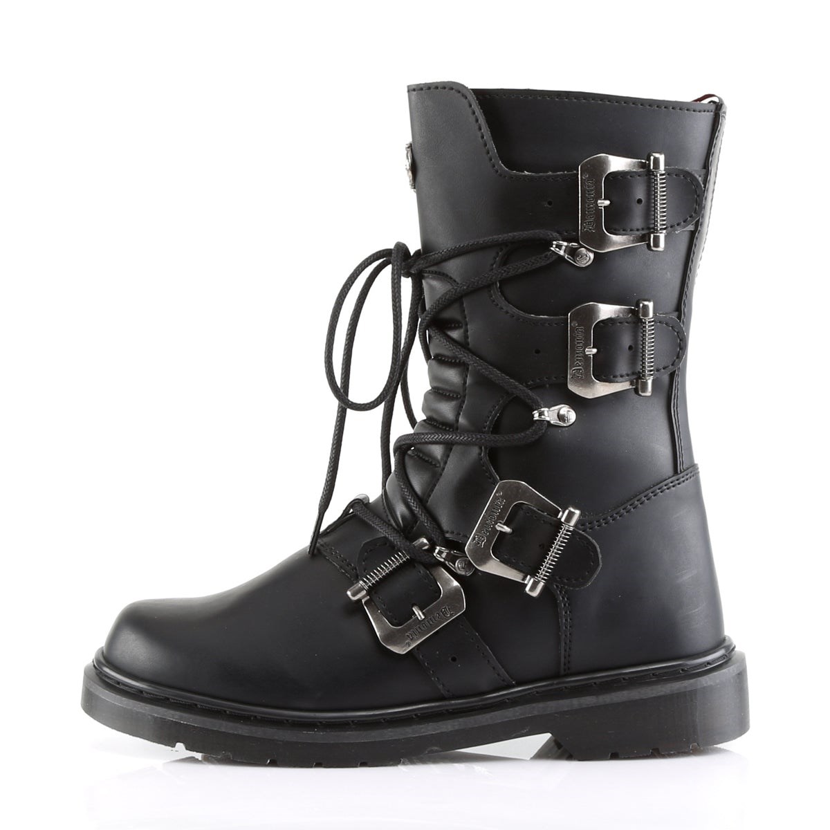 Black Demonia Defiant-306 Vegan Leather Men's Combat Boots | 25LOEG