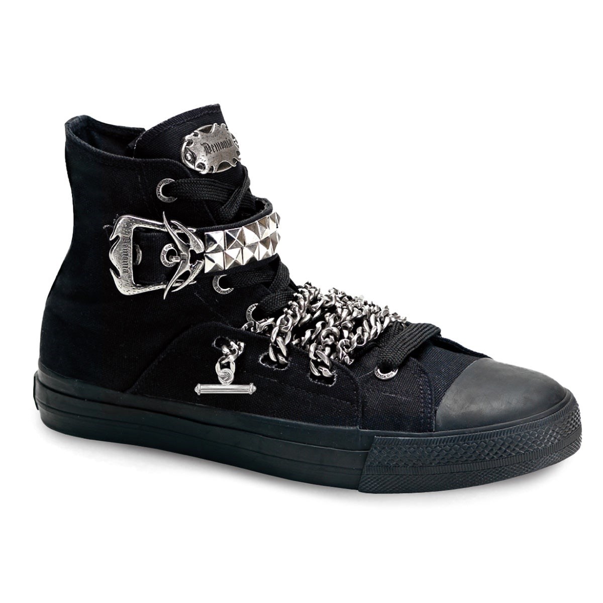 Black Demonia Deviant-110 Canvas Men\'s Sneakers | 94CHIZ