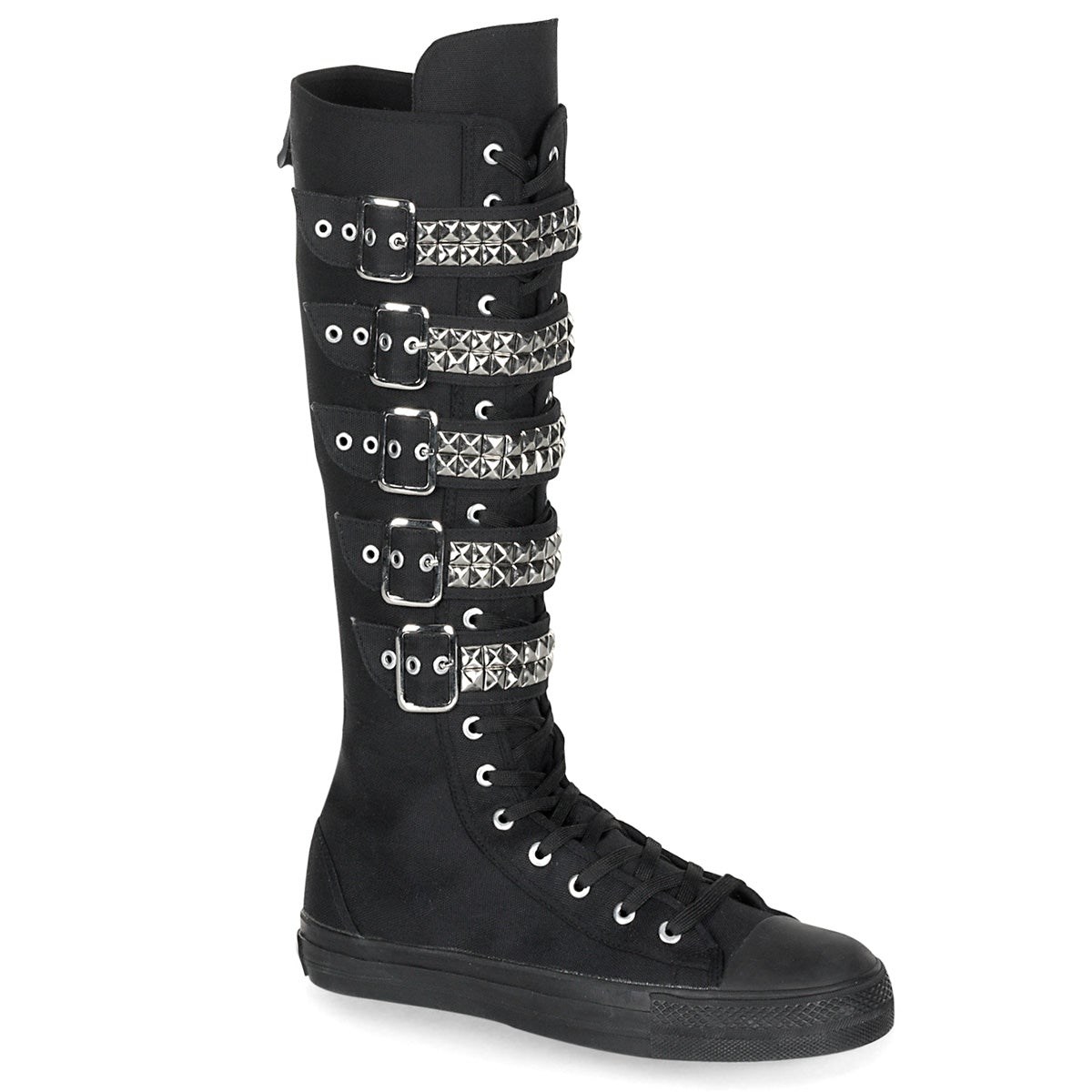 Black Demonia Deviant-304 Canvas Women\'s Sneakers | 98PQXF