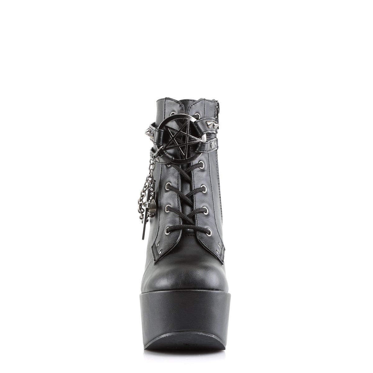 Black Demonia Poison-101 Vegan Leather Women's Ankle Boots | 54FHUW