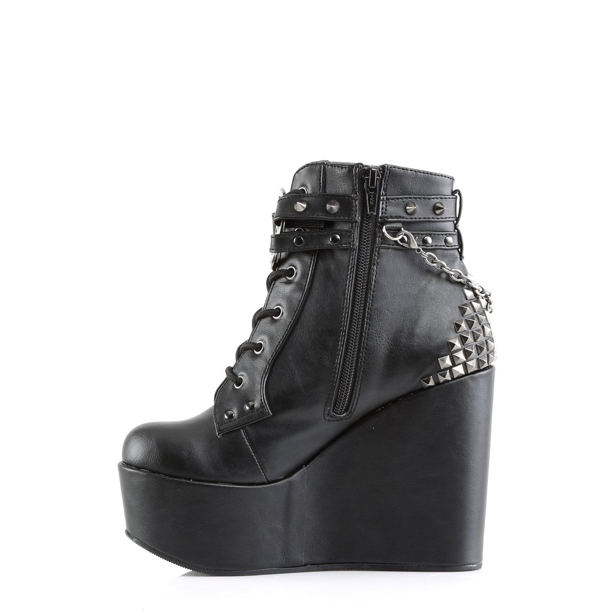 Black Demonia Poison-101 Vegan Leather Women's Ankle Boots | 54FHUW