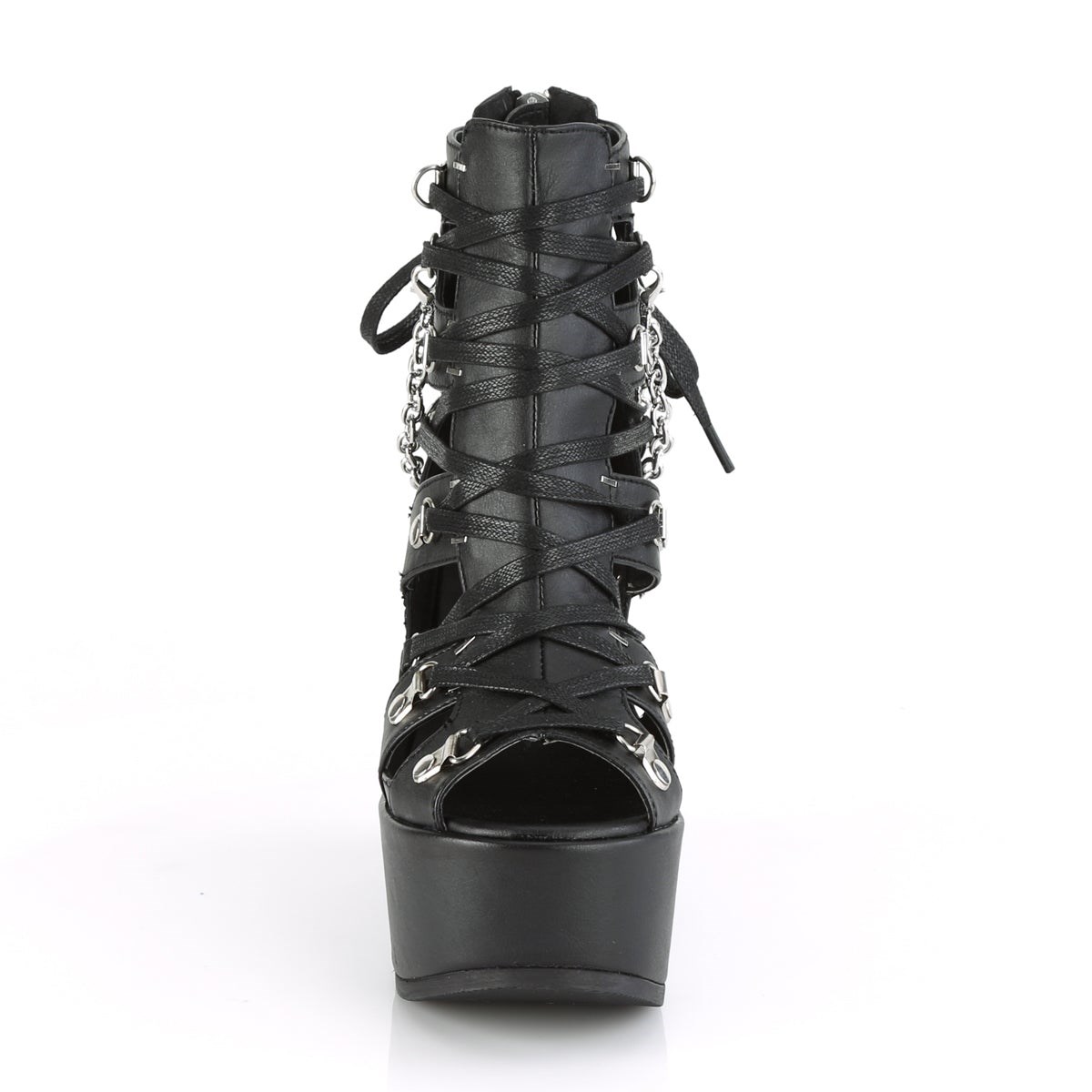 Black Demonia Poison-95 Vegan Leather Women's Ankle Boots | 95IKGF