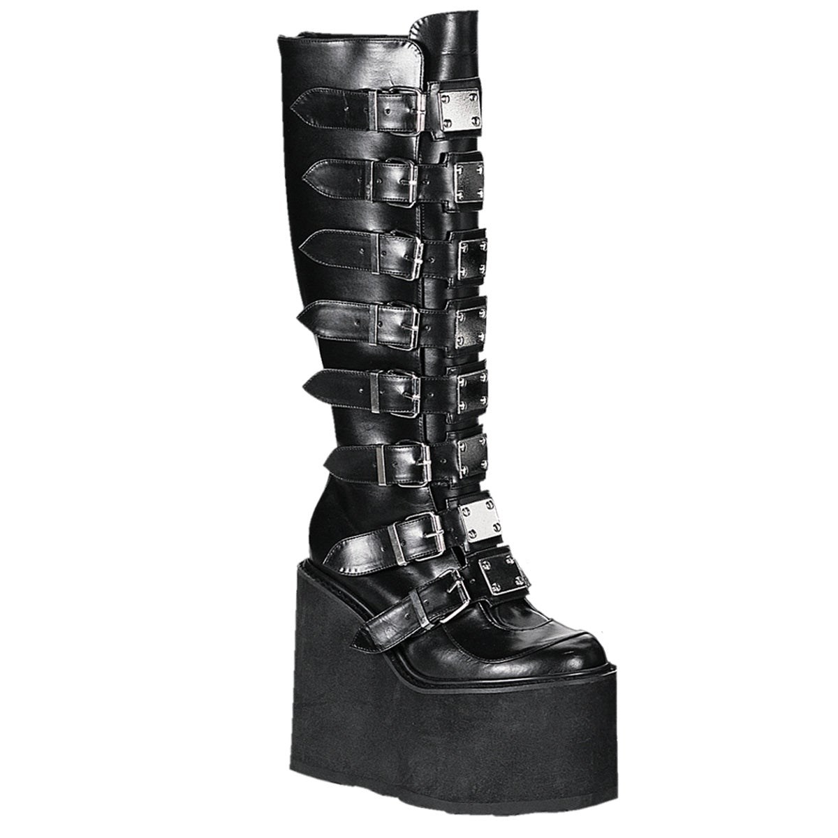 Black Demonia Swing-815 Vegan Leather Women\'s Knee-high Boots | 02QBXE