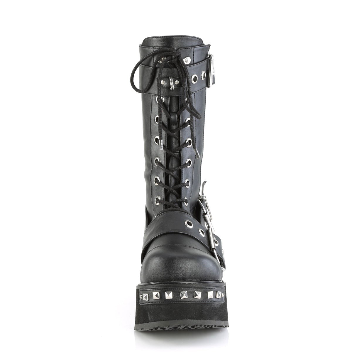 Black Demonia Trashville-250 Vegan Leather Women's Knee-high Boots | 36WIFN