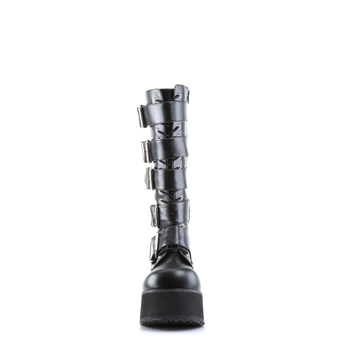 Black Demonia Trashville-518 Vegan Leather Women's Knee-high Boots | 76RMHW