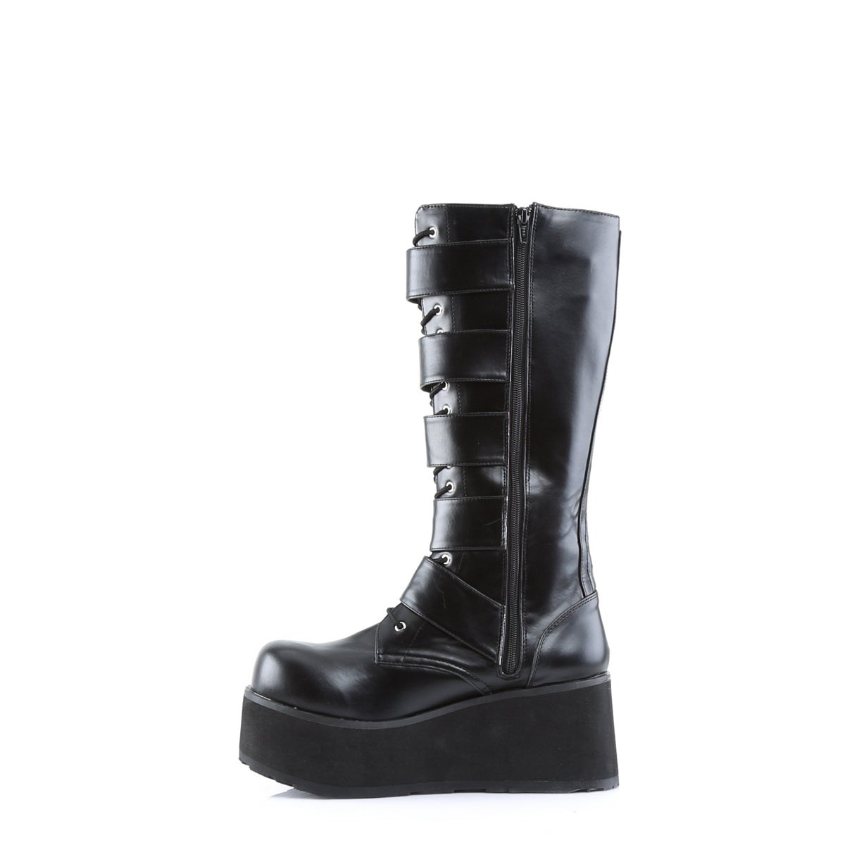 Black Demonia Trashville-518 Vegan Leather Women's Knee-high Boots | 76RMHW