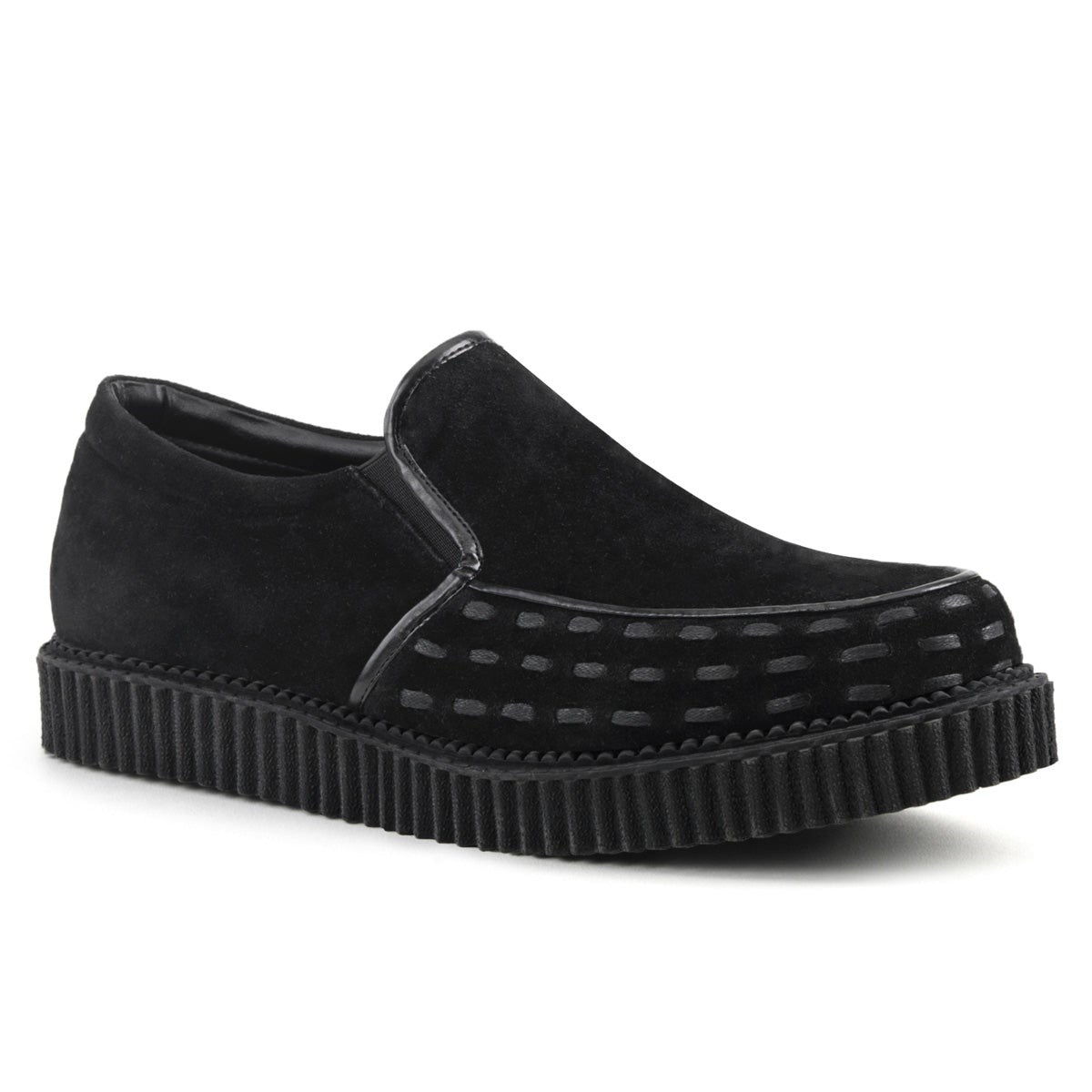 Black Demonia V-CREEPER-607 Vegan Suede Men\'s Creepers Shoes | 18FNJZ