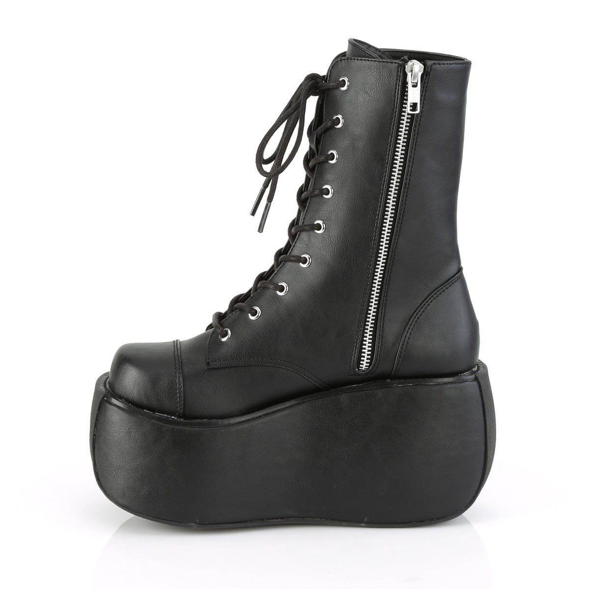 Black Demonia Violet-120 Vegan Leather Women's Ankle Boots | 96LIRF