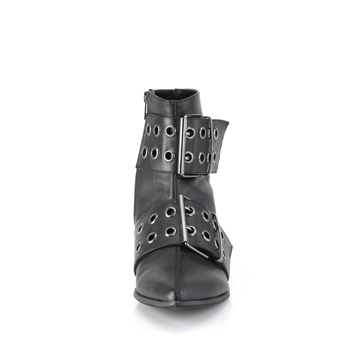 Black Demonia Warlock-55 Vegan Leather Men's Ankle Boots | 54ONRA