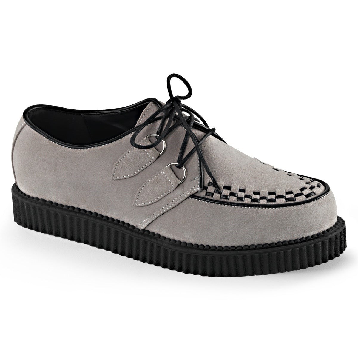 Grey Demonia Creeper-602S Suede Women\'s Creepers Shoes | 15SIZA