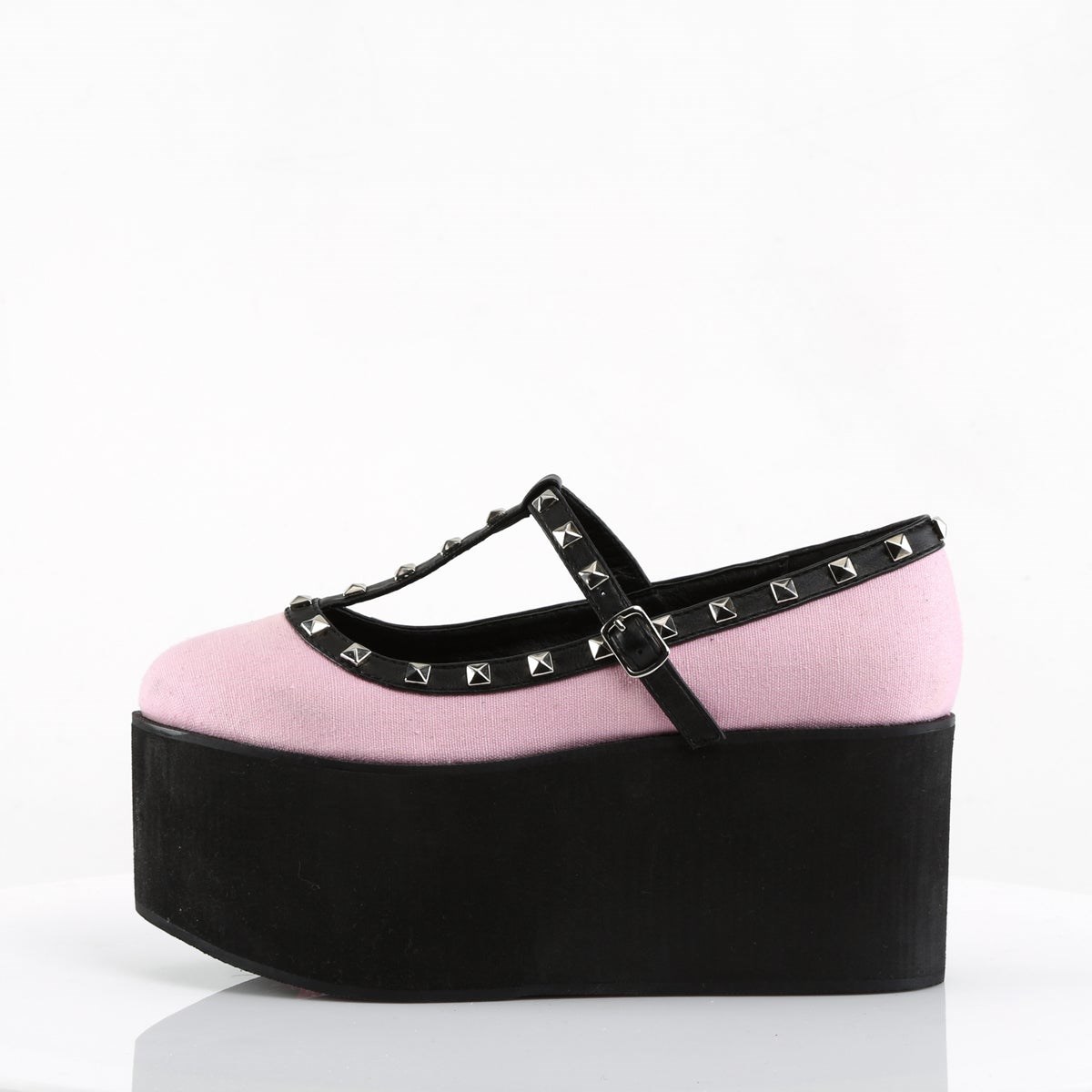 Pink Demonia Click-07 Canvas Women's Platform Shoes | 25AQON