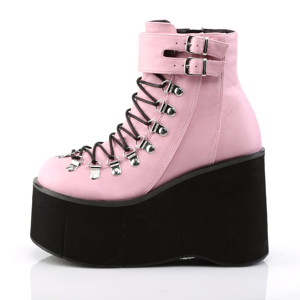 Pink Demonia Kera-21 Vegan Leather Women's Ankle Boots | 01QSDM