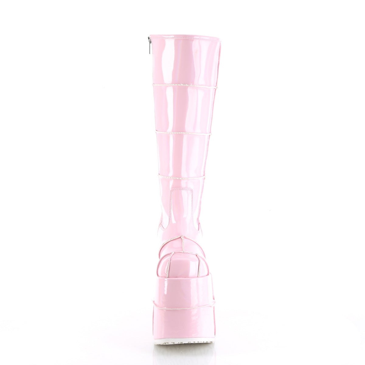 Pink Demonia Stack-301 Hologram Men's Knee-high Boots | 93WLOV