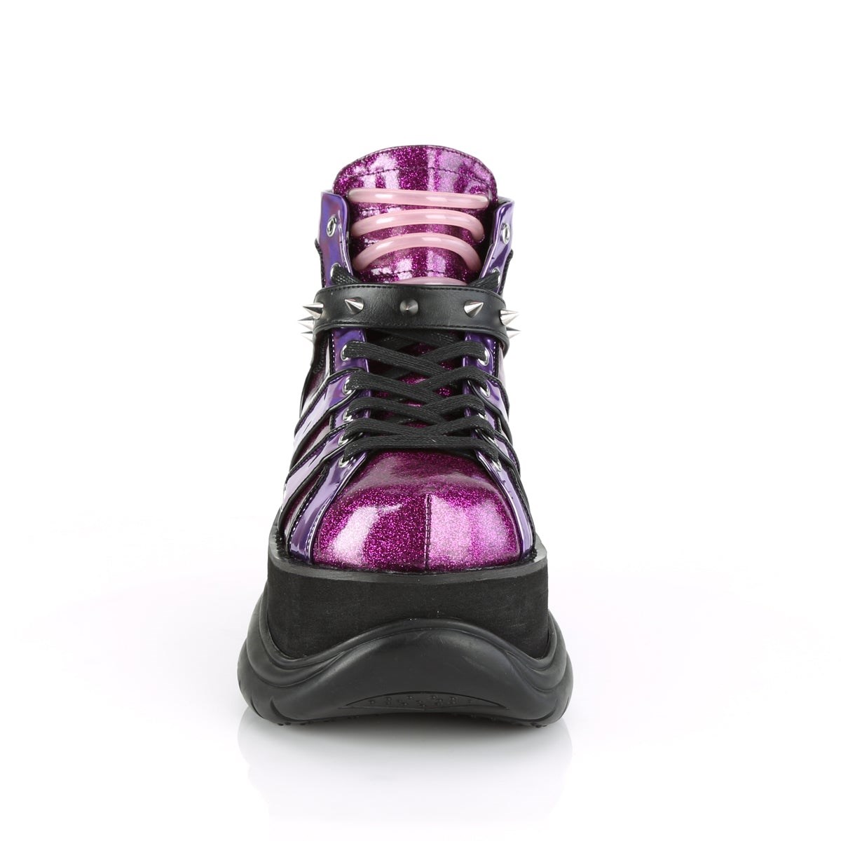 Purple Demonia Neptune-100 Glitter-Hologram Women's Ankle Boots | 78VIHE