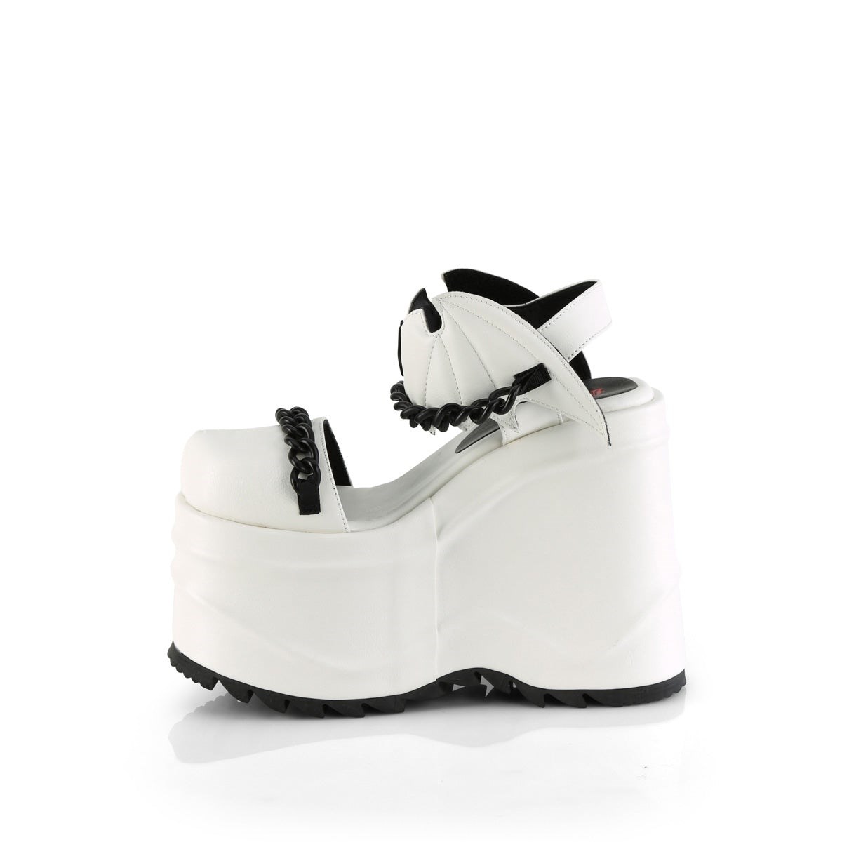 White Demonia Wave-20 Vegan Leather Women's Sandals | 07MRWS